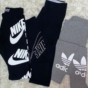 adidas and nike legging bundle